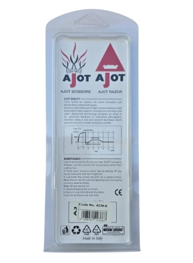 AJOT Professional Scissor 6.0″ – Ergonomic Finger Rest Handle - Image 4